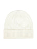 Cream cable-knit wool and cashmere beanie