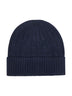Blue cable-knit wool and cashmere beanie