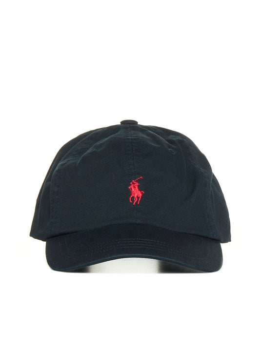 Black chino baseball cap<BR/>