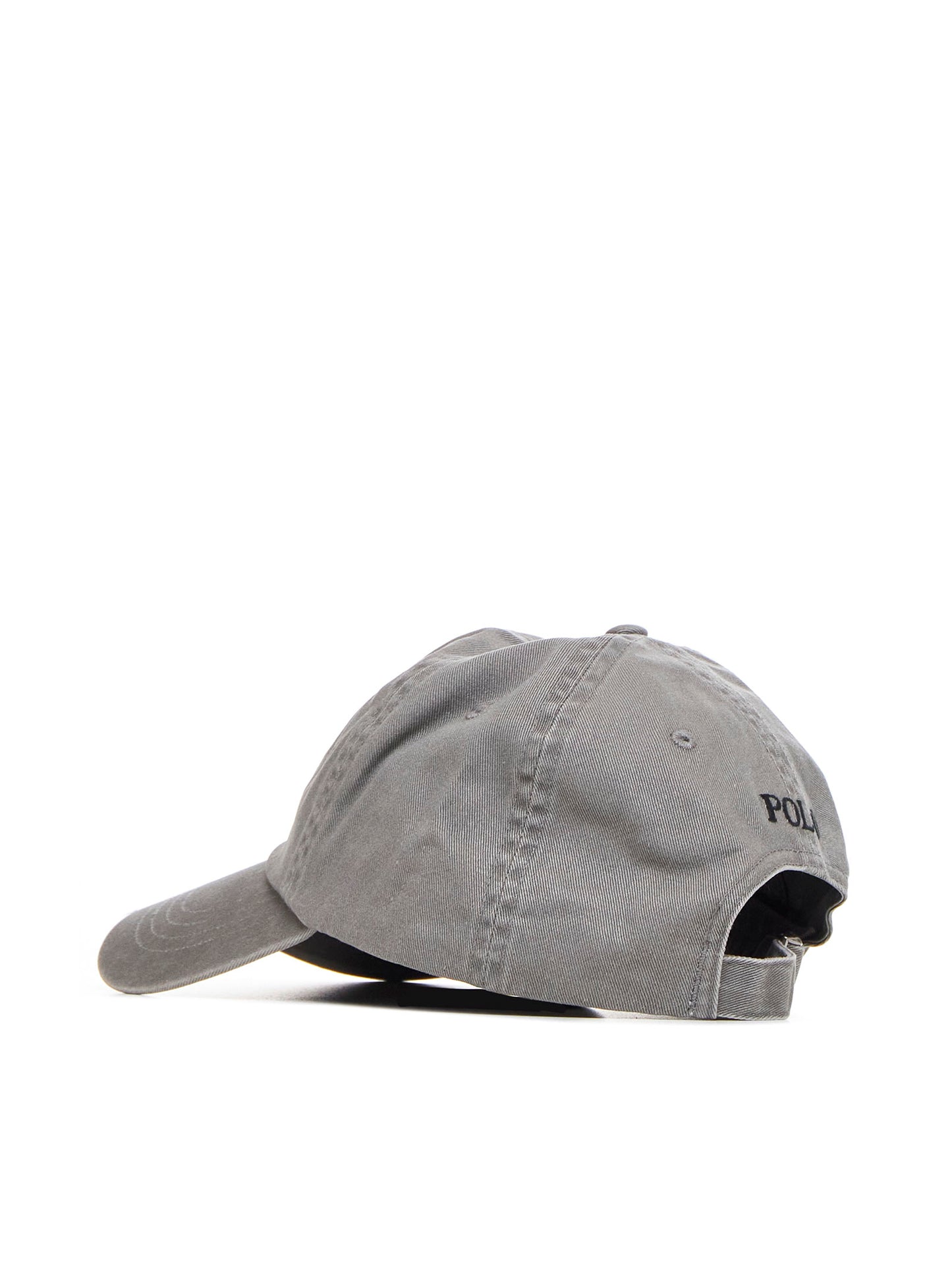 Embroidered cotton cap – Grey