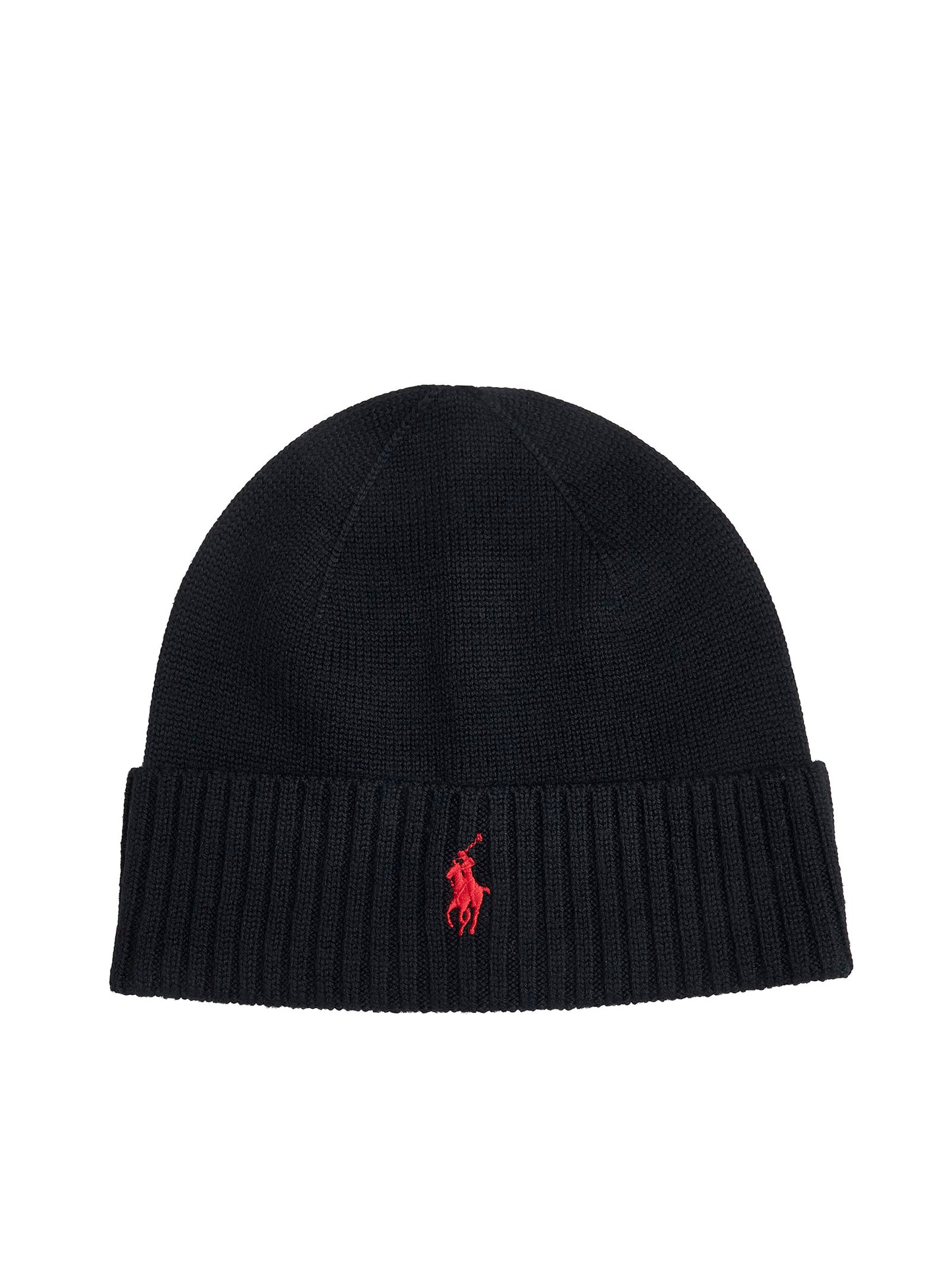 Black hat with red logo