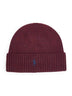 Berretto in lana bordeaux con Pony
