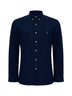 Striped cotton shirt with logo
