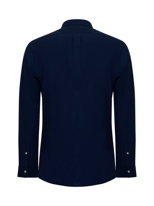 Striped cotton shirt with logo