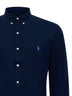 Striped cotton shirt with logo