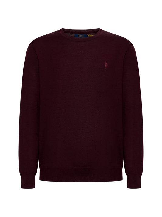 Lightweight wool crew neck pullover