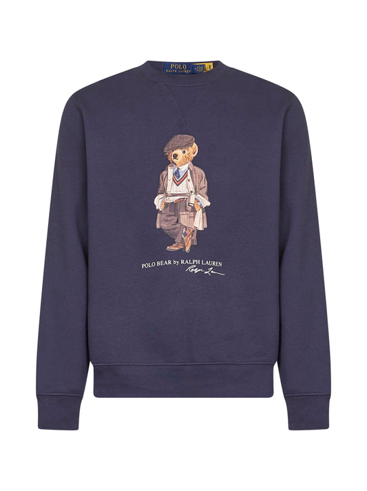 Blue Polo Bear crewneck sweatshirt