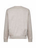 Felpa girocollo in misto cotone grigio con ricamo