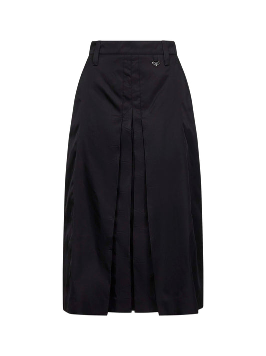 Gonna midi in Re-Nylon nero