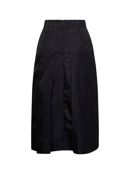 Gonna midi in Re-Nylon nero