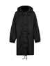 Parka con cappuccio in Re-Nylon nero