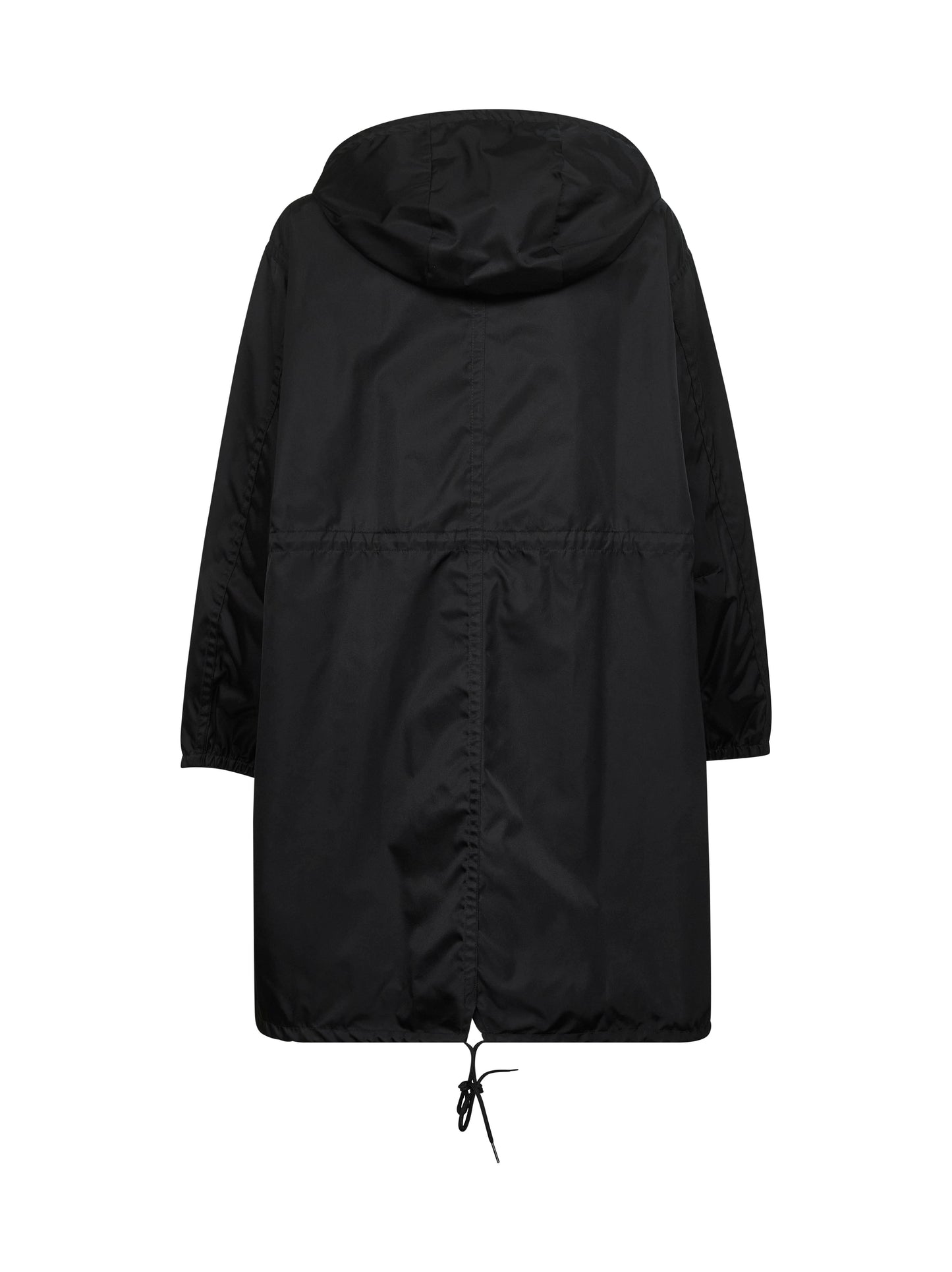 Parka con cappuccio in Re-Nylon nero