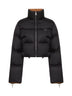 Black Re-Nylon cropped down jacket