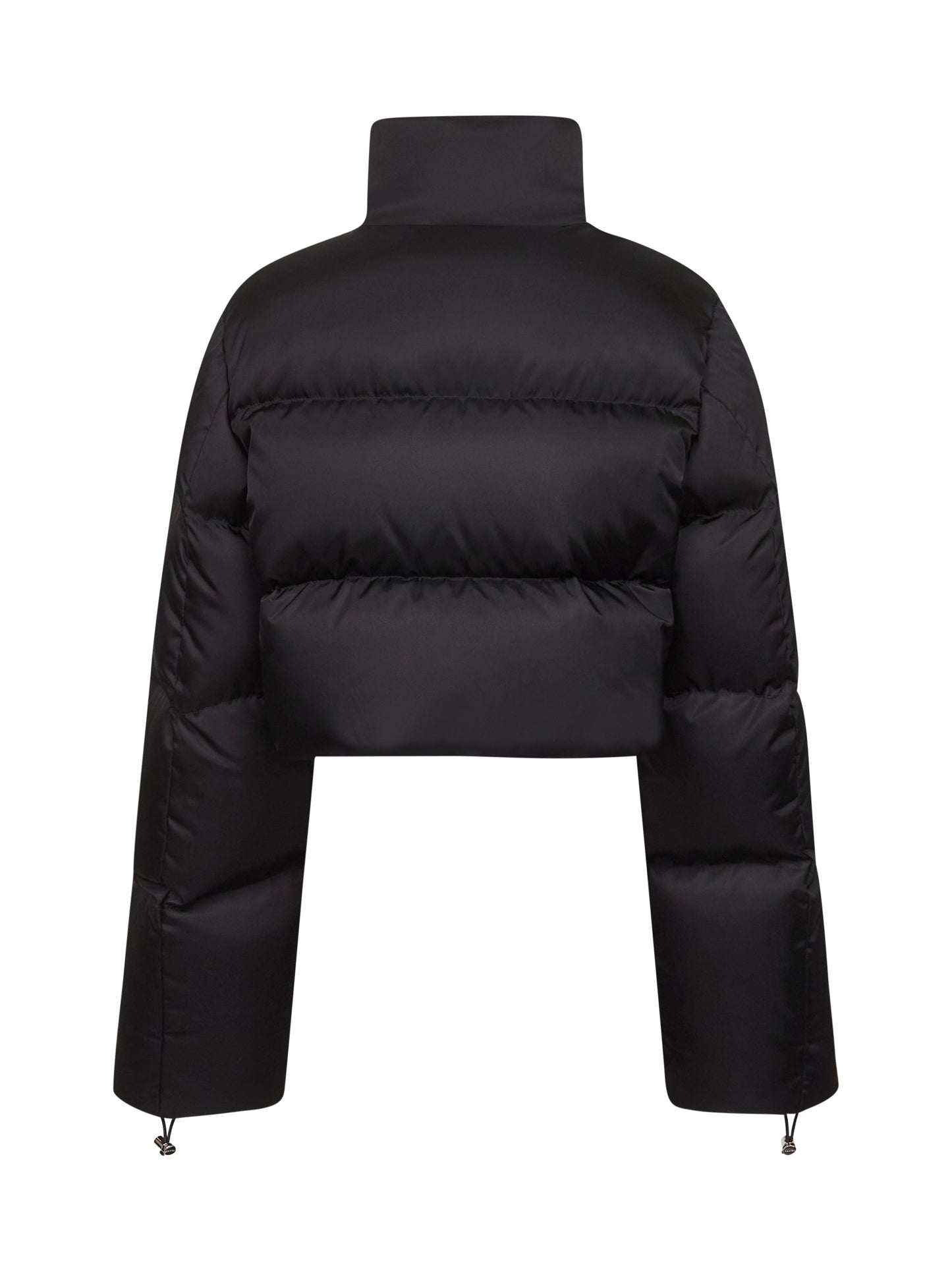 Black Re-Nylon cropped down jacket