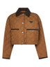 Giubbotto crop in Re-Nylon leggero marrone