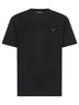 T-shirt in jersey nero con logo