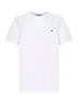 T-shirt in jersey bianco con logo