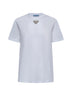 T-shirt in cotone con placca in strass