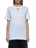 T-shirt in cotone con placca in strass