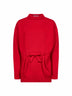 Maglia con fiocco in lana vergine rossa