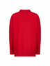 Maglia con fiocco in lana vergine rossa