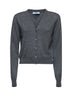 Grey virgin wool cardigan