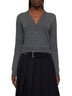 Grey virgin wool cardigan