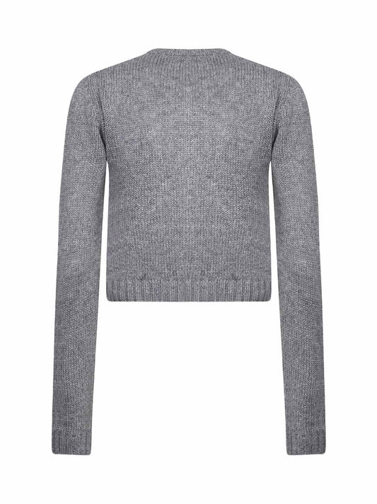 Cardigan in lana con motivo rombi