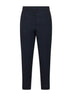 Pantaloni in stuoia di lana vergine blu