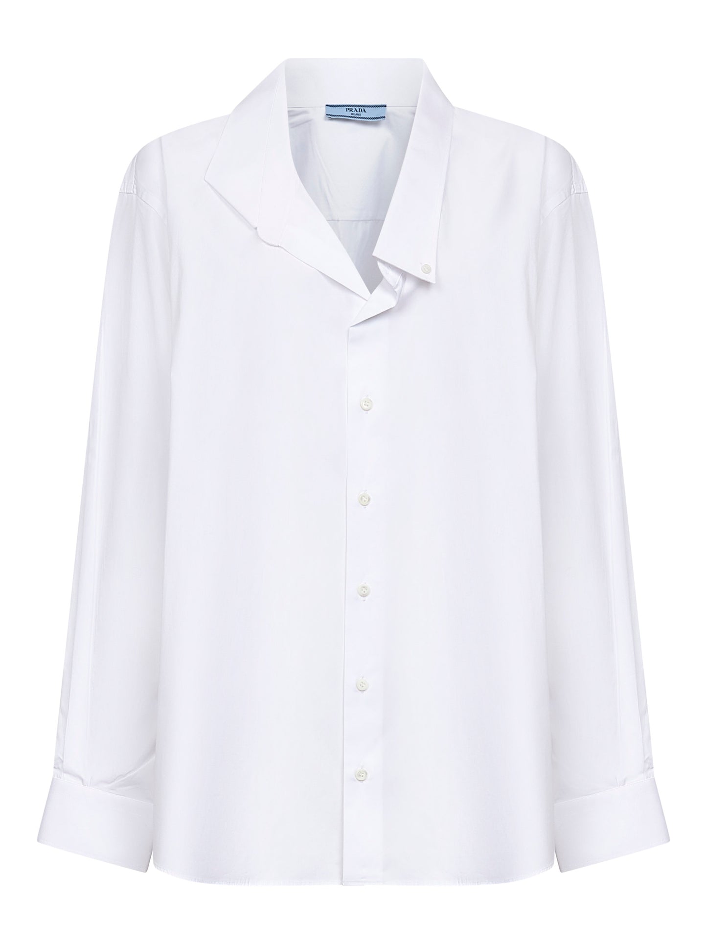 Camicia in popeline di cotone bianco