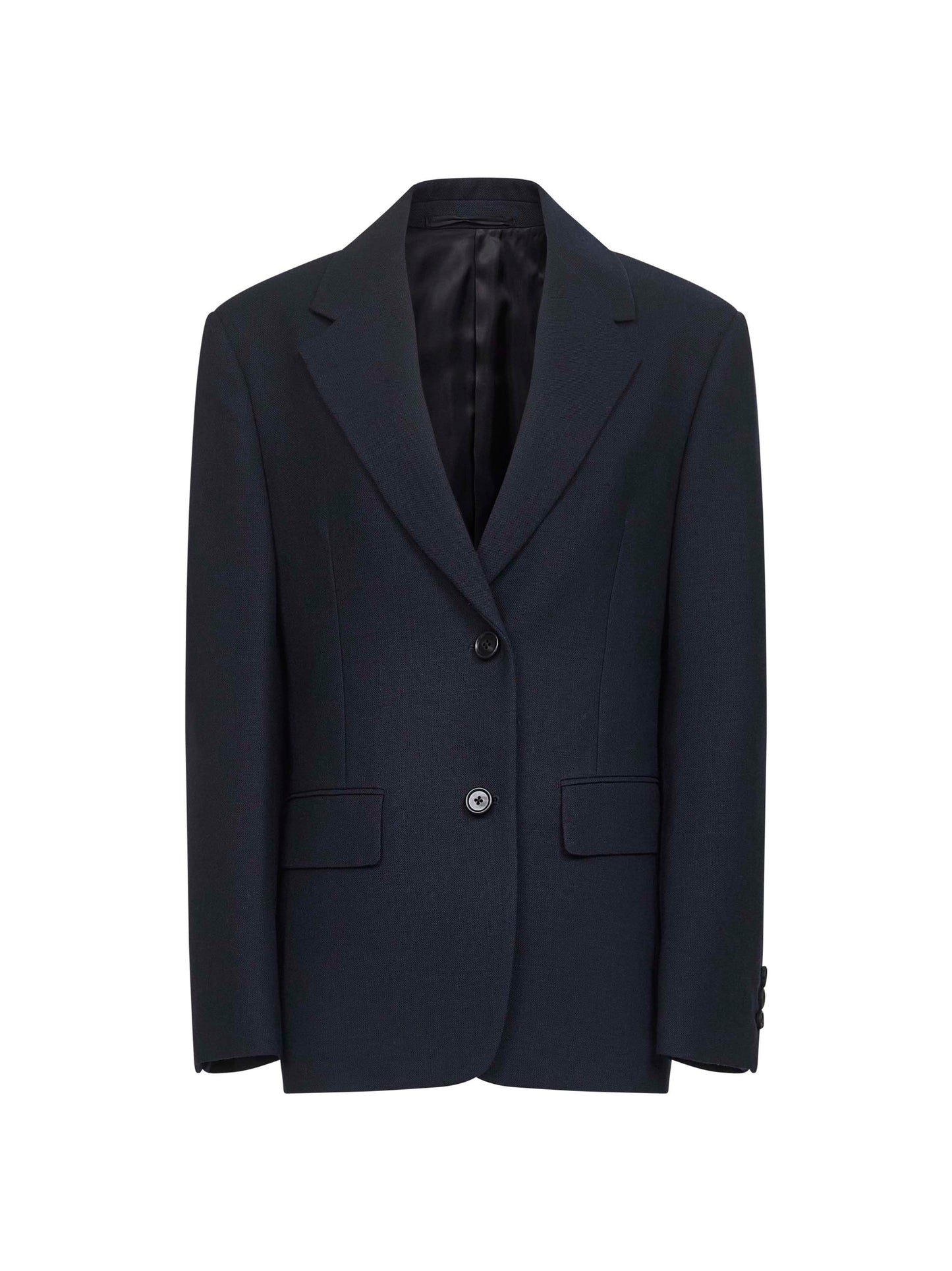 Giacca monopetto in stuoia blu