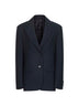 Giacca monopetto in stuoia blu