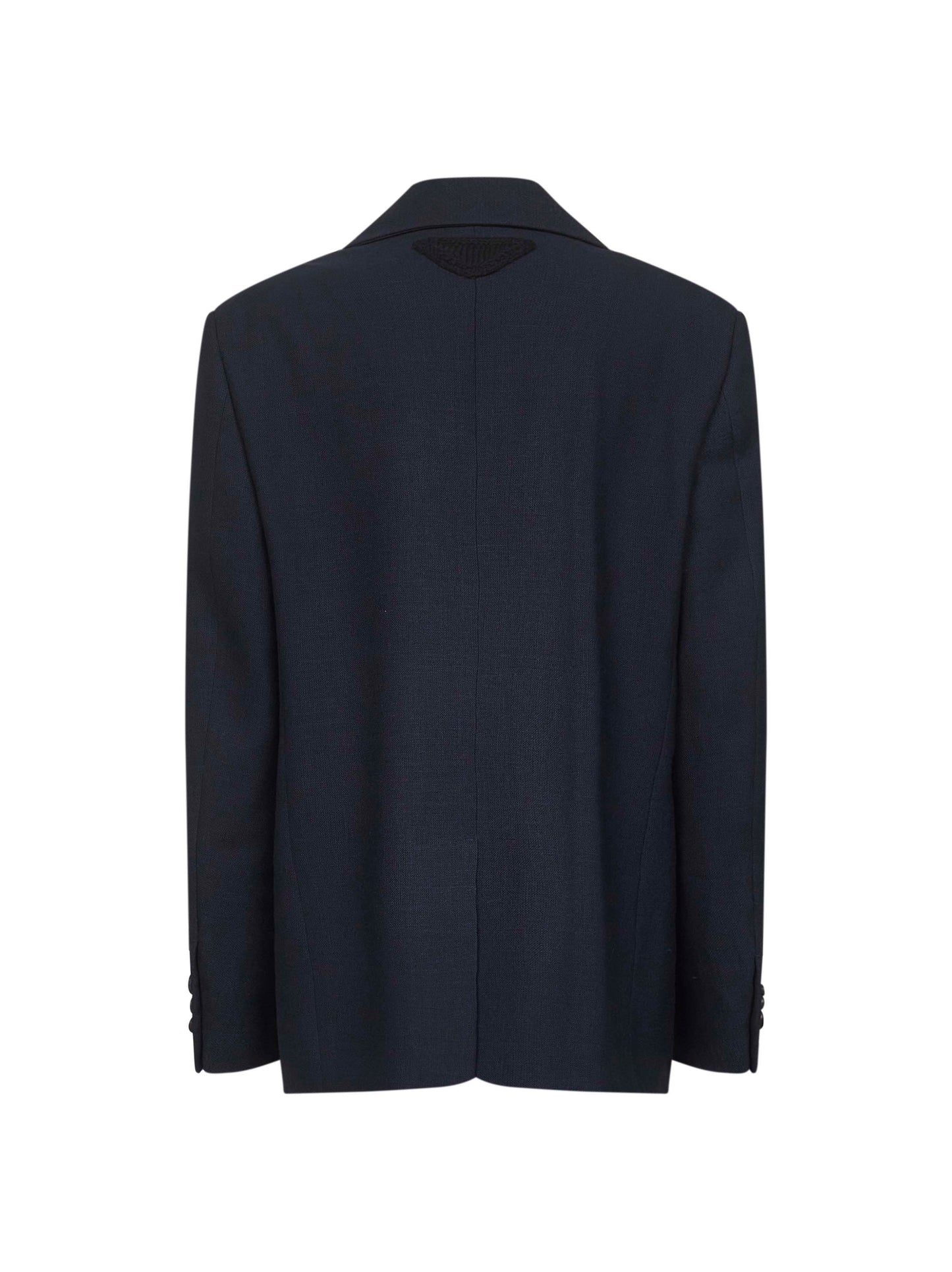 Giacca monopetto in stuoia blu