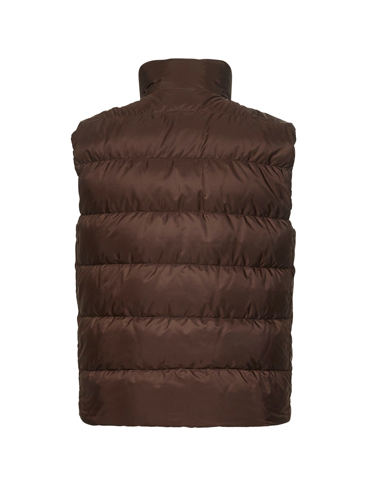 Gilet imbottito in Re-Nylon marrone