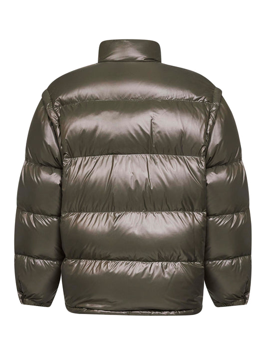 Green Re-Nylon medium down jacket
