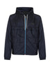 Blue Re-Nylon hooded blouson jacket