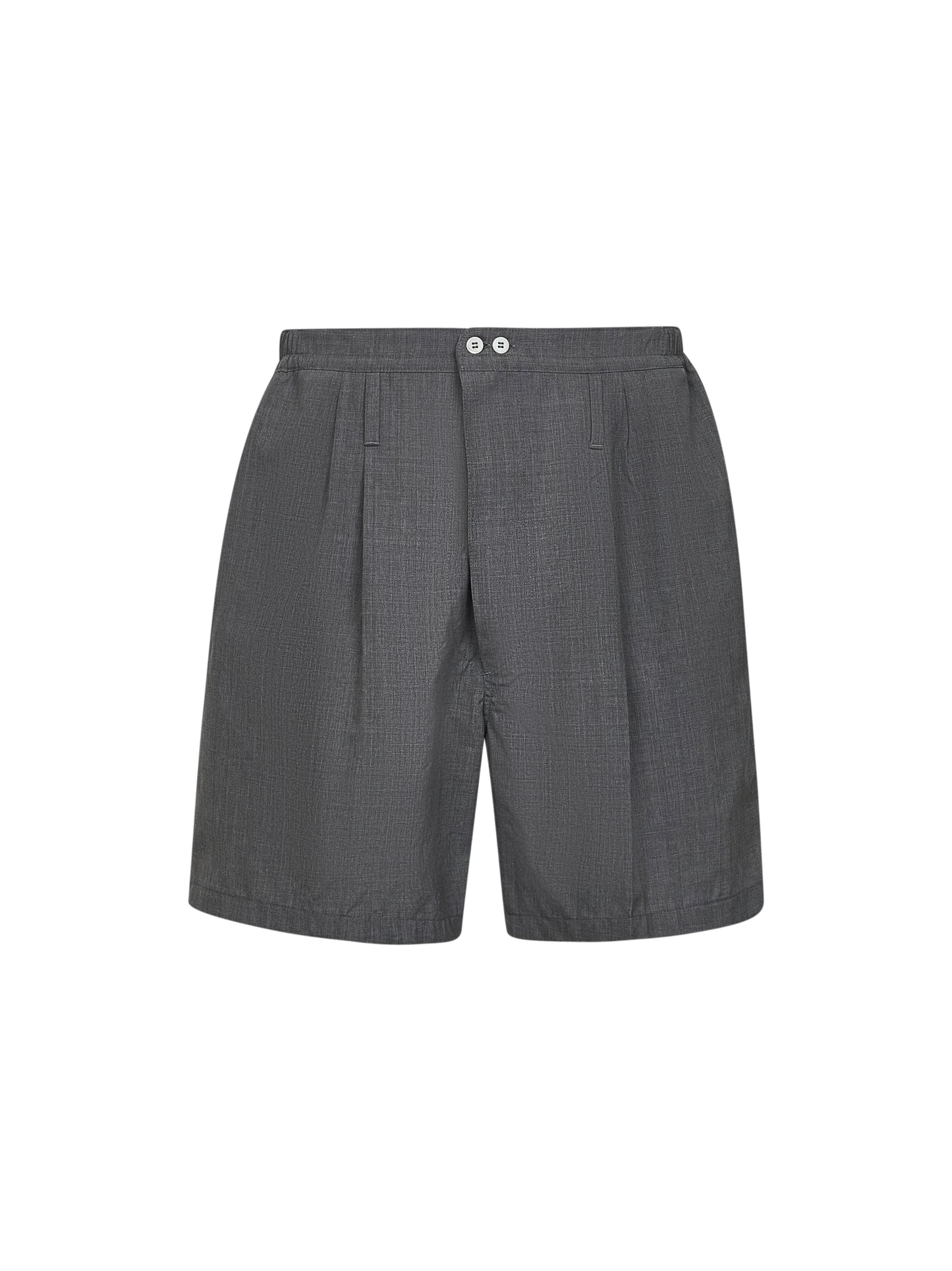 Grey wool Bermuda shorts