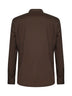 Camicia in cotone stretch marrone