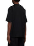 T-shirt over con logo in cotone nero
