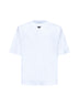 T-shirt over con logo in cotone bianco