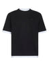 T-shirt girocollo in cotone nero