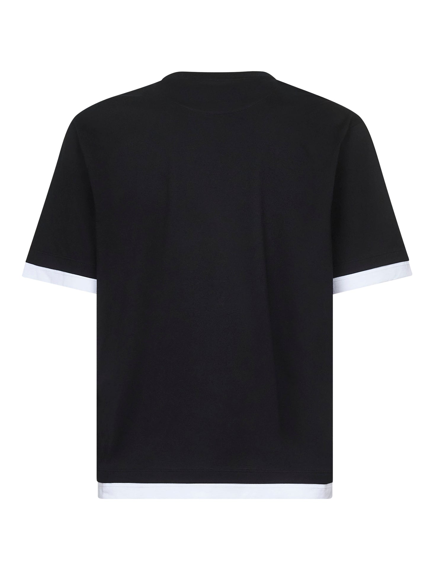 T-shirt girocollo in cotone nero