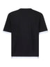 T-shirt girocollo in cotone nero