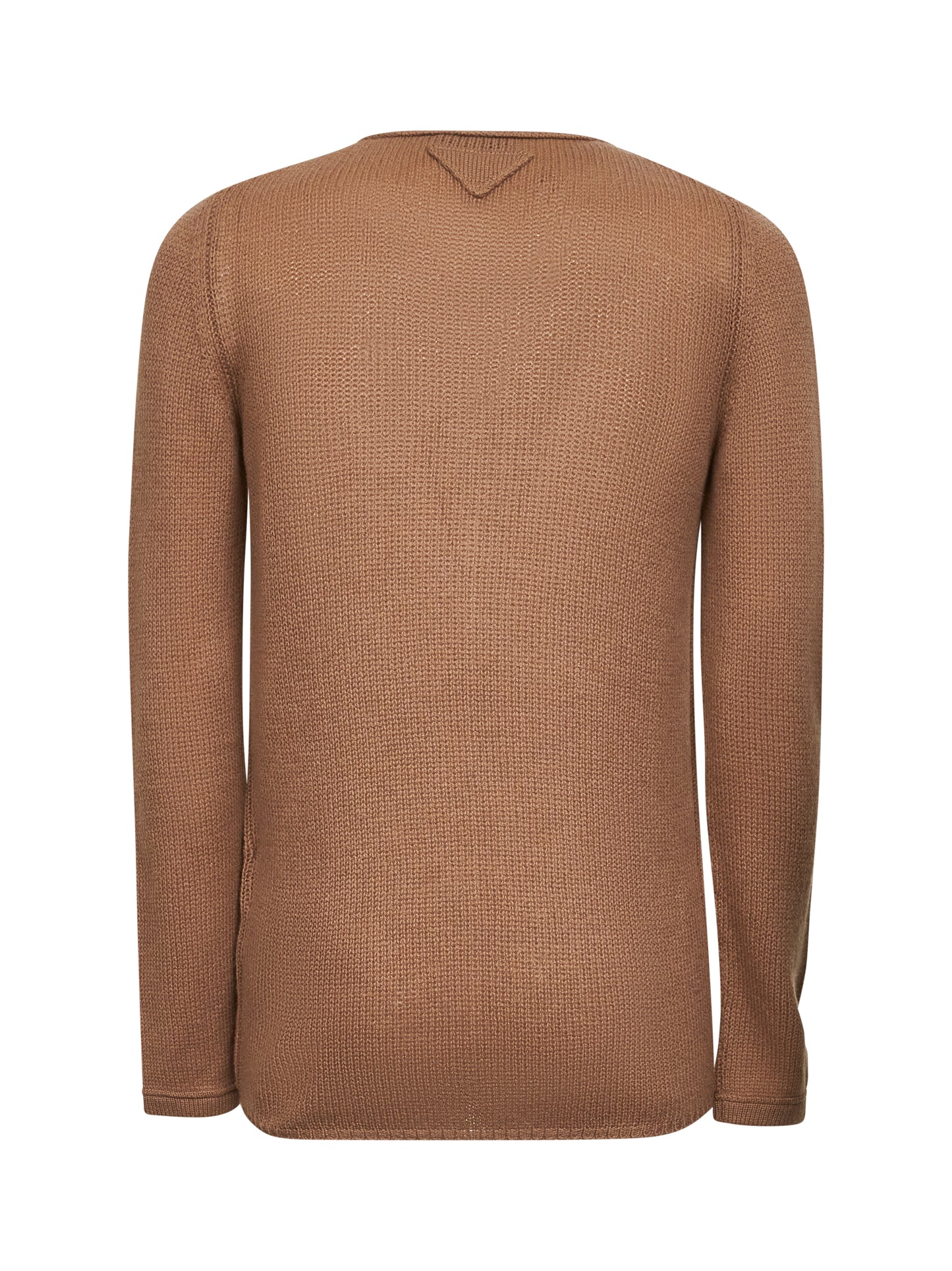 Camel cashmere crewneck sweater