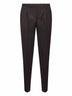 Pantaloni slim in lana vergine marrone