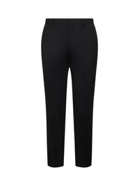 Pantaloni slim in lana nera