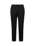 Black wool slim trousers