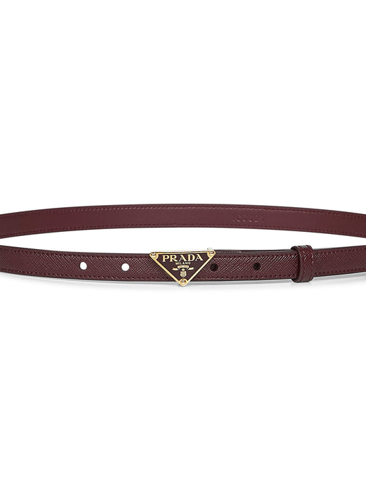 Cintura in Saffiano bordeaux