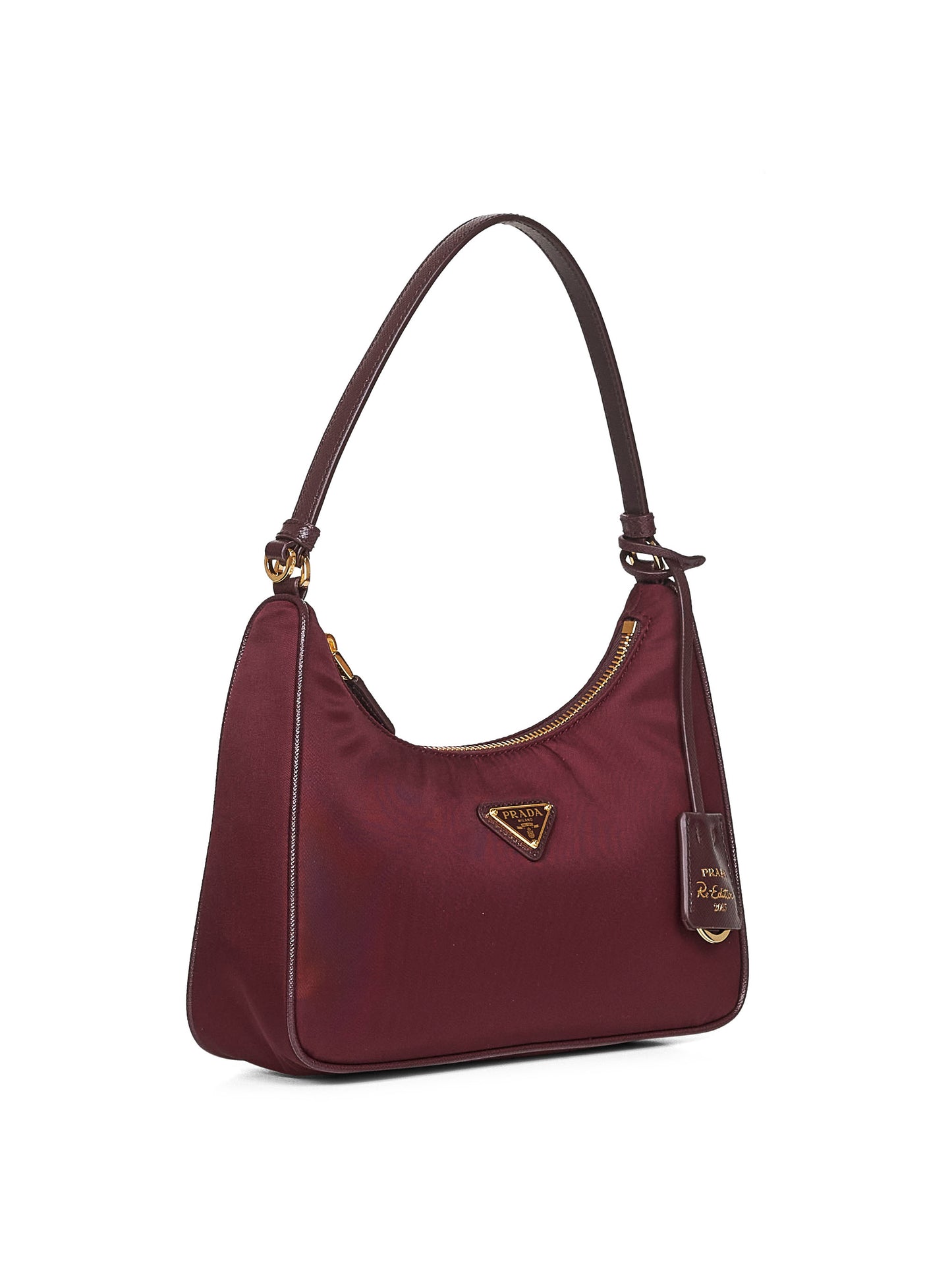 Burgundy Prada Re-Edition 2005 mini bag