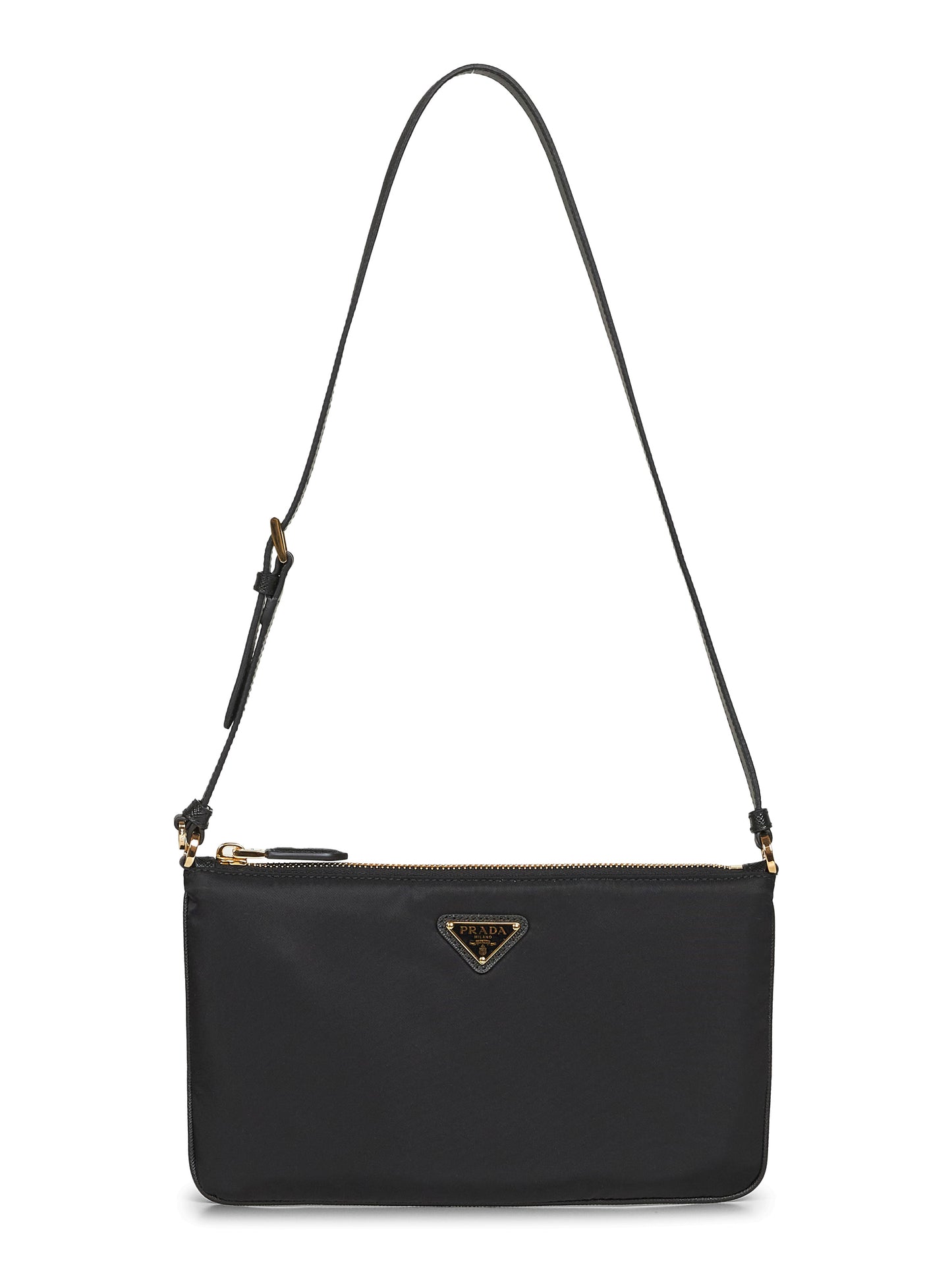 Black pouch with shoulder strap